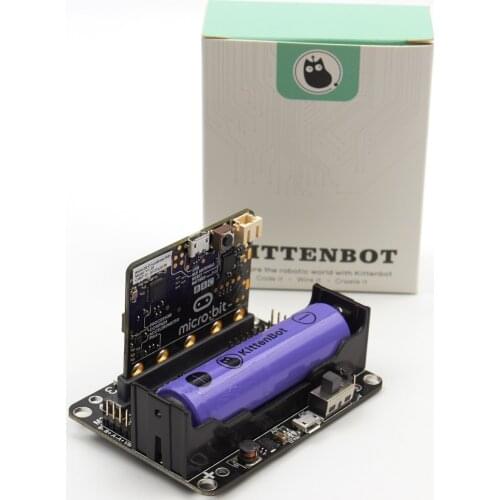 Kittenbot Robot:Bit V2.2 Expansion PCBA For Micro:Bit Meowbit Future Board And Shell 18650 Lipo Battery STEAM Building Blocks
