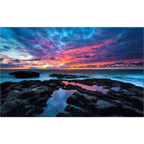 Needlework for embroidery DIY DMC High Quality - Counted Cross Stitch Kits 14 ct Oil painting - Serene Sunset