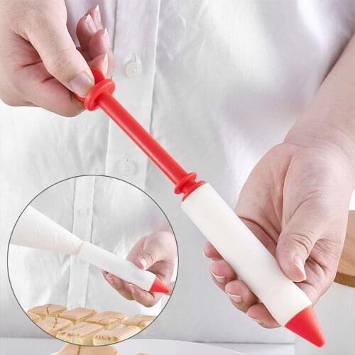 Silicone Cake Piping Pen DIY Squeeze Cake Writing Pen Chocolate Decorating Tools Cake Mold Cream Cup Cookie Icing Pastry Nozzles