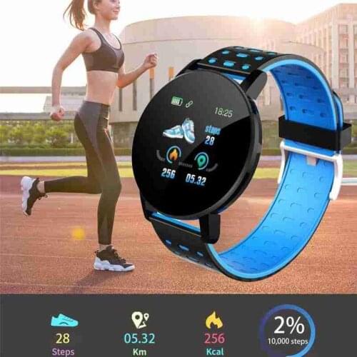 119 Plus Smart Watches Man Woman Band Waterproof Bracelet Watch Heart Rate Wristband Sports Smartwatch For Android IOS