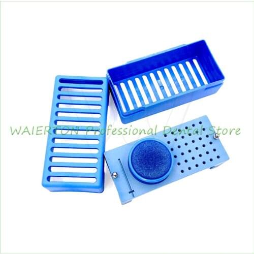 Dental lab Sterilize Plastic Endo box & Files Reamer Measure Tools Accessory Endodontic Ruler with Round Endo Stand File Holder