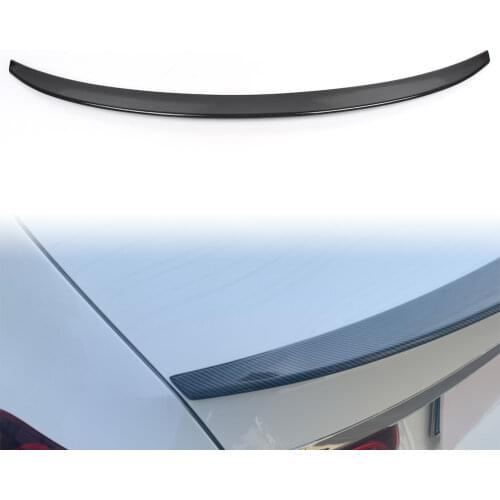 Carbon Fiber Style Car Rear Spoiler Lip Trunk Wing Splitter Trim For Mercedes Benz A180 A200 A220 W177 A-Class 2019 ABS Plastic