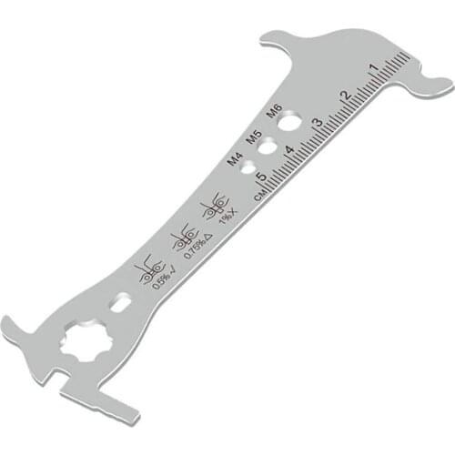 6 In 1 304 Stainless Steel Bike Chain Checker For MTB Road Bike Bicycle Chain Checker Gauge Chain Checking Measuring Tool Ruler
