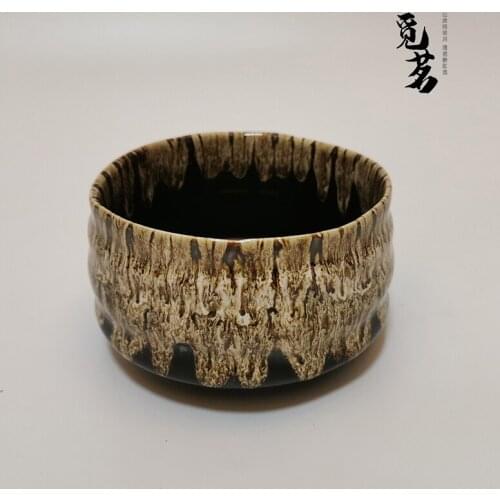 Japanese matcha large caliber standard maccha bowl kiln glaze Korean tea soup bowl porcelain fine powder tea cup teacup