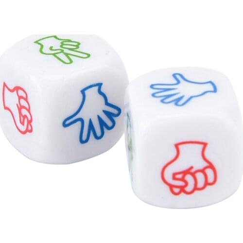 Funny 2Pcs Finger Guessing Game Dice Rock Paper Scissors Game Toys Scissors Stone Boson Family Party Board Games