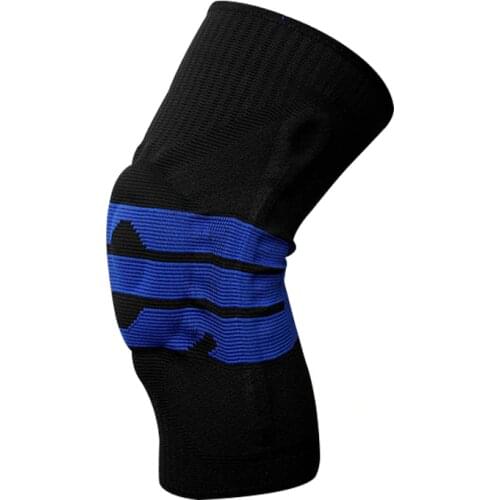 1 pcs Safety Knee Protector Brace Silicone Spring Knee Pad Basketball Ski Knitted Compression Elastic Knee Sleeve Support Sports