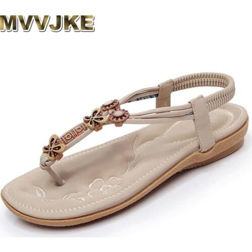 MVVJKE Large size bowknot Chinas style woman shoes PU string bead platform shoes summer women sandals party fashion