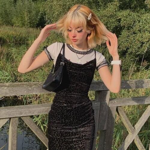 Women Summer Sexy Dress Split Spaghetti Strap High Waist Woman Dresses Leopard Slim Sleeveless Dresses Party Bodycon Dress 2021