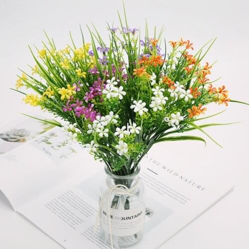 1 PCS Simulation Plastic Flowers Artificial Plants Fake Flower Home Garden Wedding Decoration