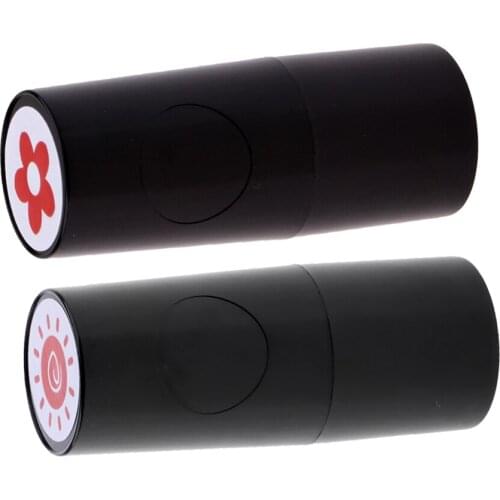 2Pcs Plastic 5.3cm Quick-dry Golf Ball Stamper Marker Sun,Flower Shape Seal Impression for Golfer