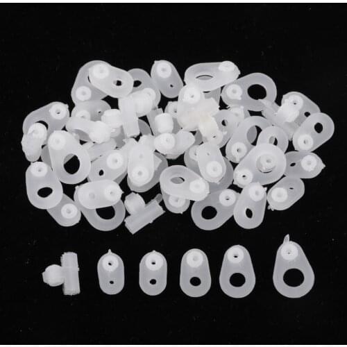 30pcs Durable Fishing Rod Guides Fitting Silicone Fishing Tackle Fish Pole Line Ring Replacement Tackles for Fisherman