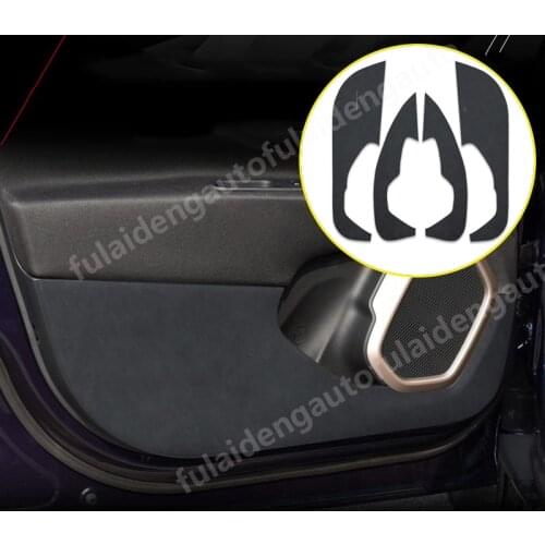 4pcs For Jeep Renegade 2015-2020 Black Leather Door Shield Covers Kick Protectors Car Styling Accessories