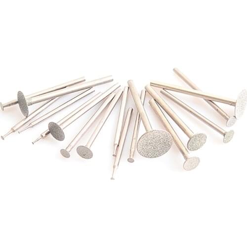 5/10PCS 0.5 - 8mm Diamond Burr Grinding Head Bit 2.35mm Shank for Dremel Rotay Tools