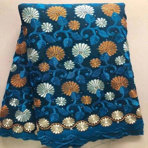 5 Y Swiss lace fabric 2020 heavy beaded embroidery African lace fabrics 100% cotton fabric Swiss voile lace in Switzerland