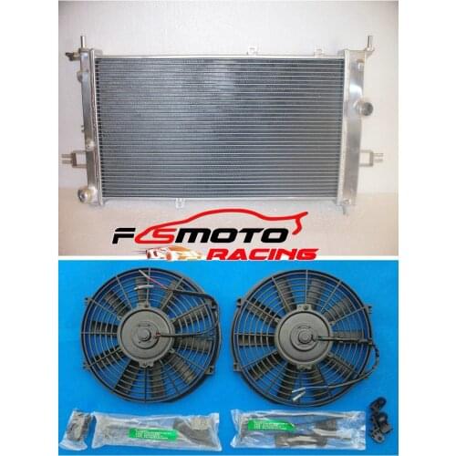 42mm Aluminum Radiator + FANS For Opel Astra G MK4 GSi Coupe SRi Z20LET & Vauxhall Zafira A 2.0 Turbo 16V 1998-2005 99 01