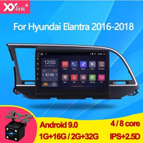 Car Radio Android 9.0 dvd player gps navigation multimedia system For Hyundai Elantra 2016-2018 autoradio accessories camera