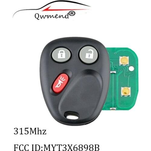 2pcs MYT3X6898B 3 Buttons Car Remote Key fit for Chevrolet GMC Envoy Trailblazer 2002-2009 Car Key 315Mhz Original Keys
