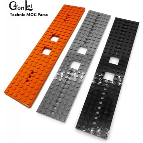 2Pcs/lot Train Truck Floor 6X28 Base Plate MOC Building Block Toys Compatible with Technic Train 10254 City 92339 Parts