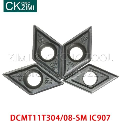DCMT11T304-SM DCMT11T308-SM IC907 CNC Carbide Insert Turning Cemented carbide inserts blade lathe tools DCMT for stainless steel