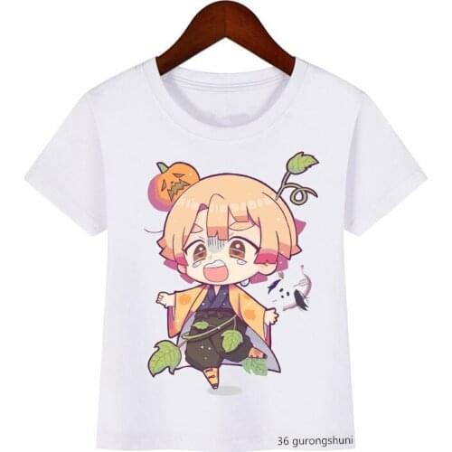 Children T-shirt Kawaii Japanese Anime Shirt Demon Killer Hot Cartoon Funny Boys T Shirt Summer Tops Fashion Short Sleeve Cool