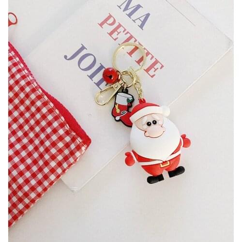 2021 Children Gift Xmas Noel Santa Claus Keychain Merry Christmas Navidad Christmas Decoration Elk Snowman New Year Decoration