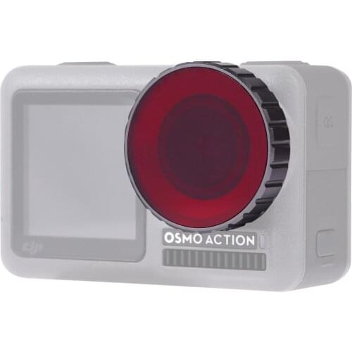 Diving Red Color Lens Filter for DJI Osmo Action Camera Water Sport Use , PULUZ