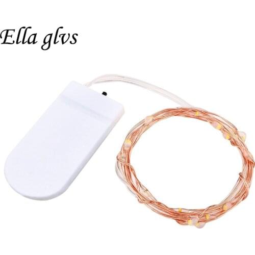 Copper Wire String Lights 2M 20 Mini invisible LED Starry Fairy Light for Holiday Wedding Party Garden