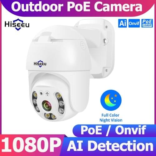 Hiseeu 1080P HD Wifi IP Camera POE Outdoor Night Vision Smart Home Security Icsee Wifi CCTV Camera Video Surveillance Camera