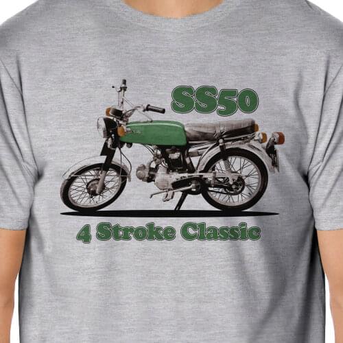 Retro Bikes Ss50 Classic Moped Motorcycle Motorrad Inspired T-Shirt Tops 2019 Short Sleeve Cotton Printing Polyester T Shirts