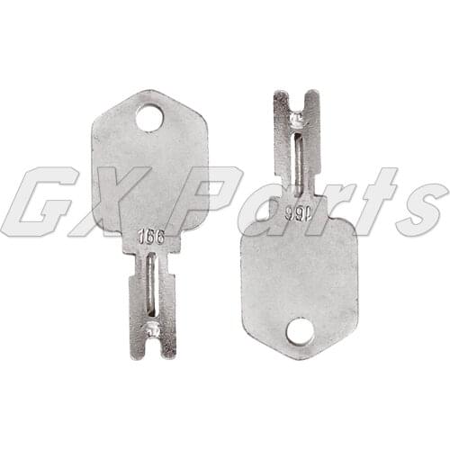 186304 Forklift Key Heavy Equipment Ignition Key 2PCS For Mustang 090-32025 090-32026 Generic 166 Hyster