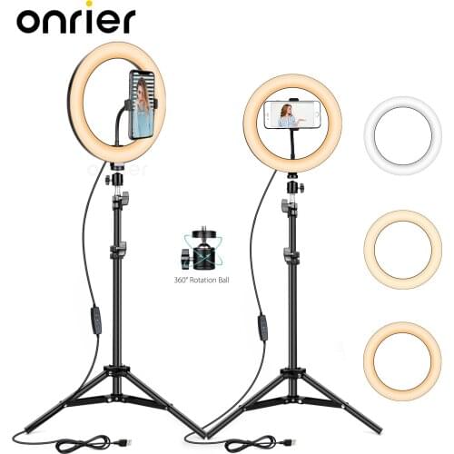 Ring Light with Tripod and Phone Holder Selfie Ring Lamp for Youtube Makeup Video Live Lighting Photography tik tok