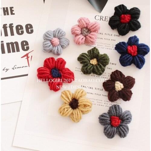 Korea Lovely Flower Brooch Cloth Colorful Pendant Sweater Brooches for Women Student Daily Party Round Bouquet Brooch