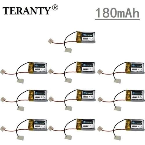 3.7V 180mAh Lipo battery for Syma S105 S107 S107G S109 S107 M3 RC Quadcopter Spare Parts 3.7V Rechargeable Battery 701723 10pcs