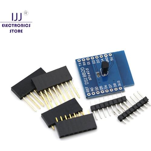 10PCS DS18B20 temperature sensor module measurement module for WEMOS D1 mini WIFI extension board learning board