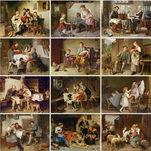 MomoArt 5D DIY Diamond Embroidery Child Craft Kit Diamond Painting Family Portrait Handmade Gift Home Decorations