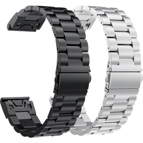 New sport Band Strap For Garmin Fenix 5S 5S Plus GPS Smart watch Metal Stainless Steel 20mm Wristband With Quick release black