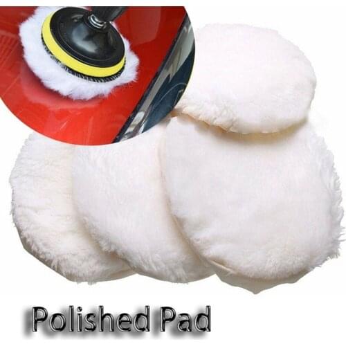 3/4/5/6/7 Inches Imitated Wool Polishing Disc Self-Adhesive Buffing Waxing Sponge Pad for Car Polisher Drill Adapter Paint Care