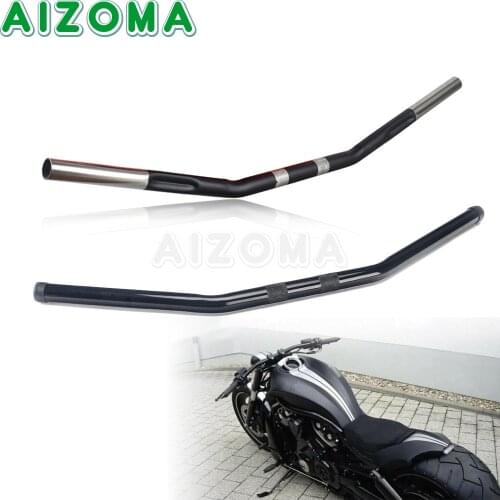 25mm Motorcycle Handlebar Black Chrome 1" Vintage Metal Refit Handle Bar Retro Drag Bar Cruiser For Harley Sportster XL 883 1200