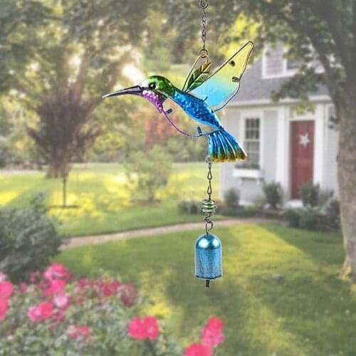 Garden Birds Wind Chimes Window Balcony Hummingbird Dragonfly Yard Home Wall Hanging Bells Ornament Christmas Decor#g3