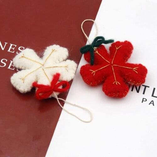 Xintianji Nordic Ins Style Wool Felt Snowflake Gold Line Stars Diy Material Pendant Christmas Gift Decoration Supplies Ornaments