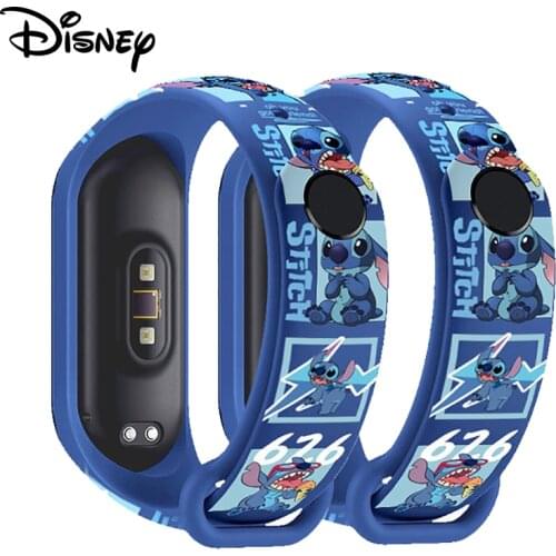 Disney Mickey Stitch Strap for Xiaomi Band 6 5 4 for Xiaomi Strap for Mi Band 5 NFC Silicone Wristband Bracelet Replacement