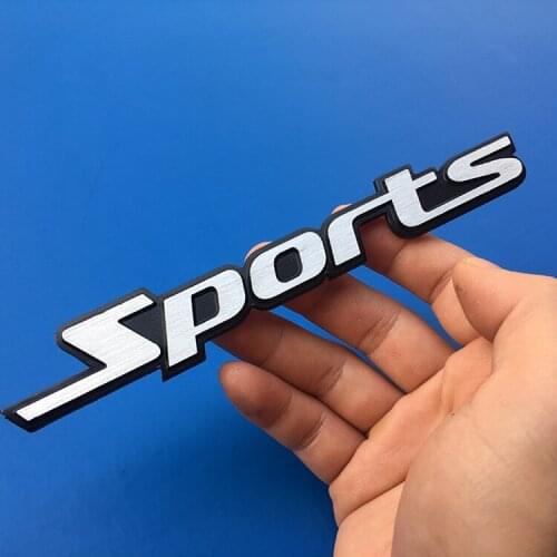 SPORT Car Sports Word Letter Chrome Metal Auto Car Stickers Emblem 3D Sport Stickers Car Styling