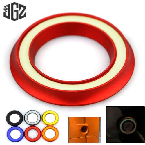 Motorcycle CNC Luminous Circle Ignition Switch Ring Cover Cap For Piaggio Vespa GTS 250 300 Sprint Primavera GTV LXV 150 200 125