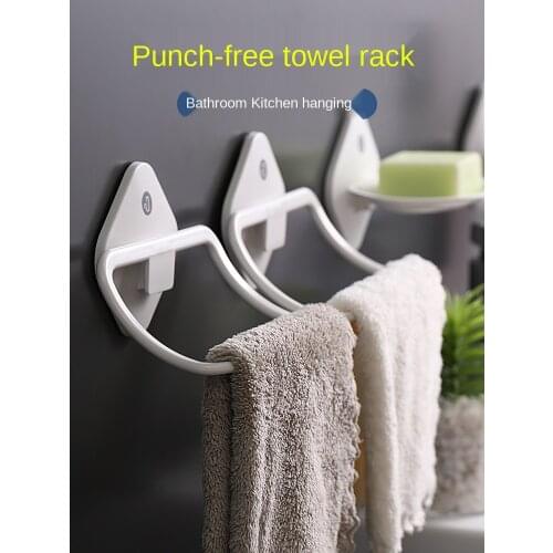 Bathroom bathroom towel rack without drilling single rod childrens hook rod hanging shelf wall hanging small dormitory storage