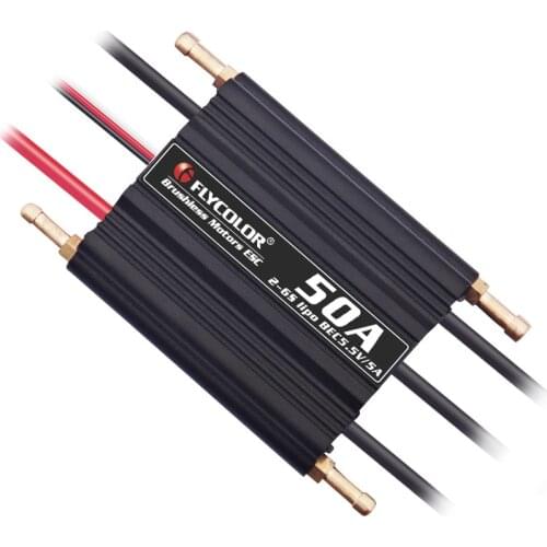 FlyColor 50A/70A/90A/120A/150A Brushless ESC Waterproof Speed Controller 2-6S BEC 5.5V/5A for RC Boat Model Ship F21267