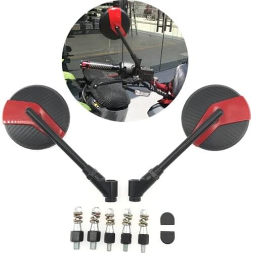 Universial 8mm 10mm Rearview Mirrors Motorcycle Aluminum ABS Plastic Rotatable HD Vision Side Mirrors Rear View Mirrors