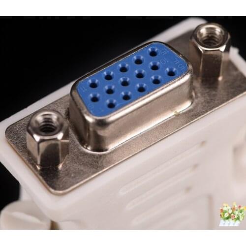 1Pcs 24+1 Pin DVI-D-D-M To VGA-F Adapter - 25 Pin (Dual Link) DVI-D Male To 15 Pin VGA Female Video Computer Monitor Adapter