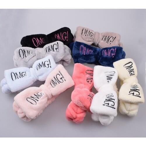 1PCS OMG Hair Holder Hairbands Fleece Bow Animal Ears Headband For Women Girls Turban Fashion Hair Accessories
