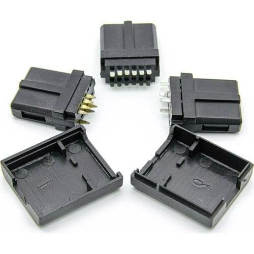 10 PCS a lot For N64 Multi Out Port Connector Male Connector Plug AV Repair Interface With Black Plastic Cover