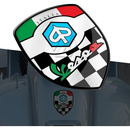 3D Resin Motorcycle Decal Italy Racing Sticker Case for Piaggio Vespa GTS GTV LX LXV Super Sport